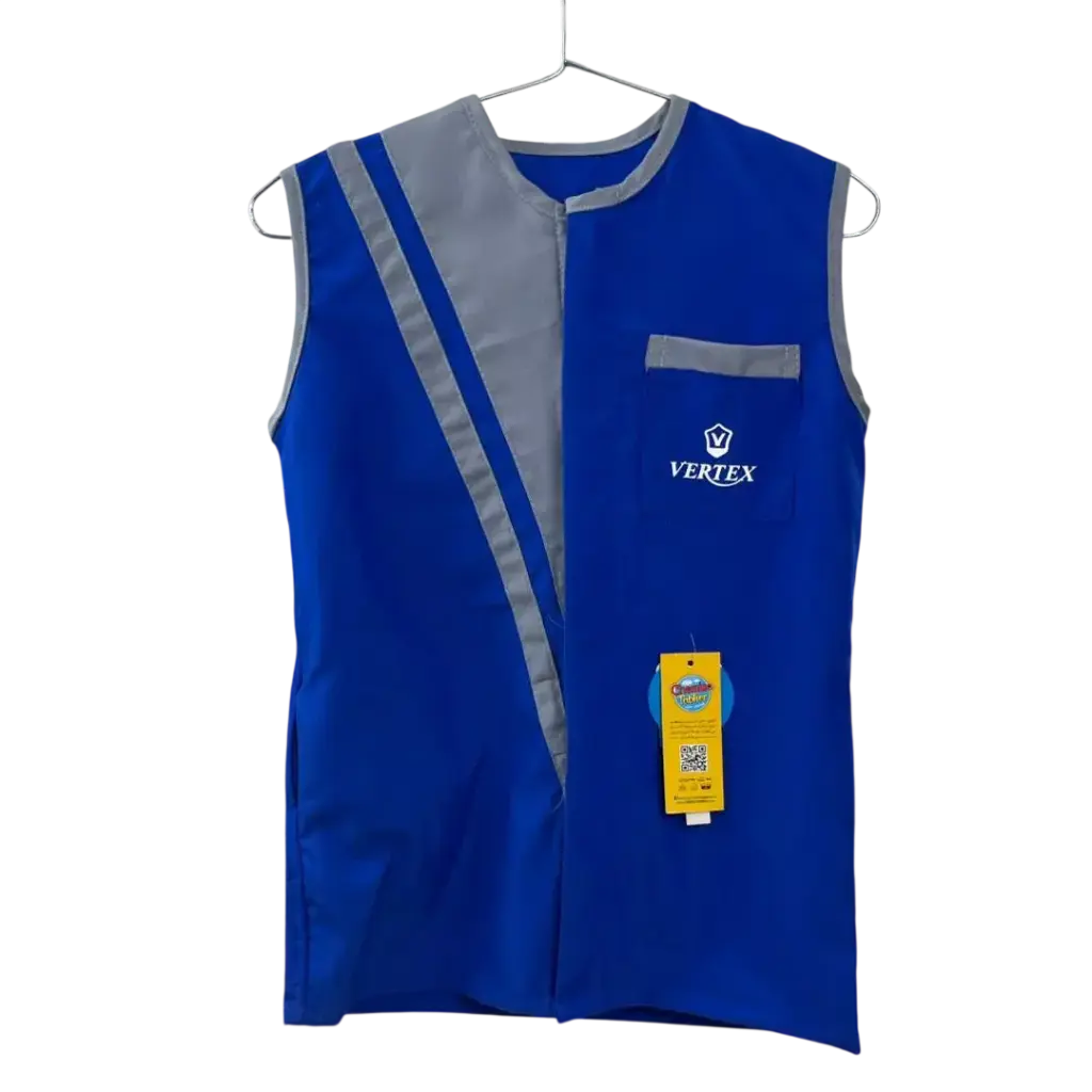 PROMO Robe Tablier Cem VERTEX sans Col Fermeture Centrale sans Manche 1 Poche Bleu pour Garçon 10 Ans