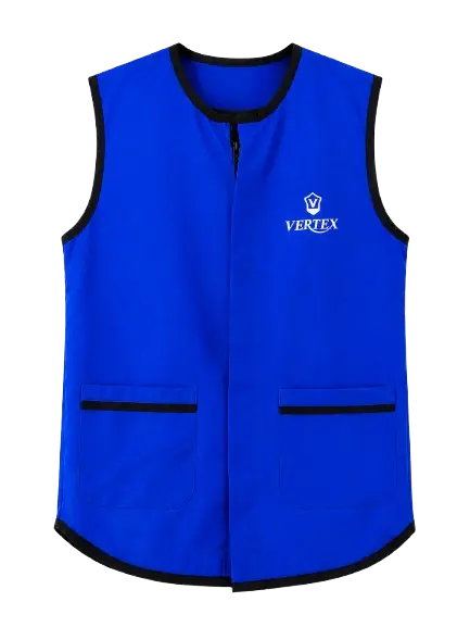 Robe Tablier Créche VERTEX sans Col Fermeture Centrale sans Manche 2 poches Bleu pour Garçon 5 Ans 
