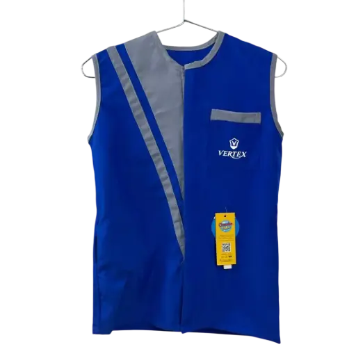 [BL-071-8] PROMO Robe Tablier Cem VERTEX sans Col Fermeture Centrale sans Manche 1 Poche Bleu pour Garçon 8 Ans